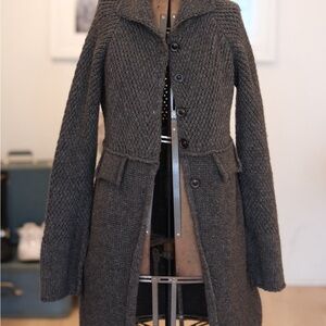 Armani Women's Gray Knit Coat